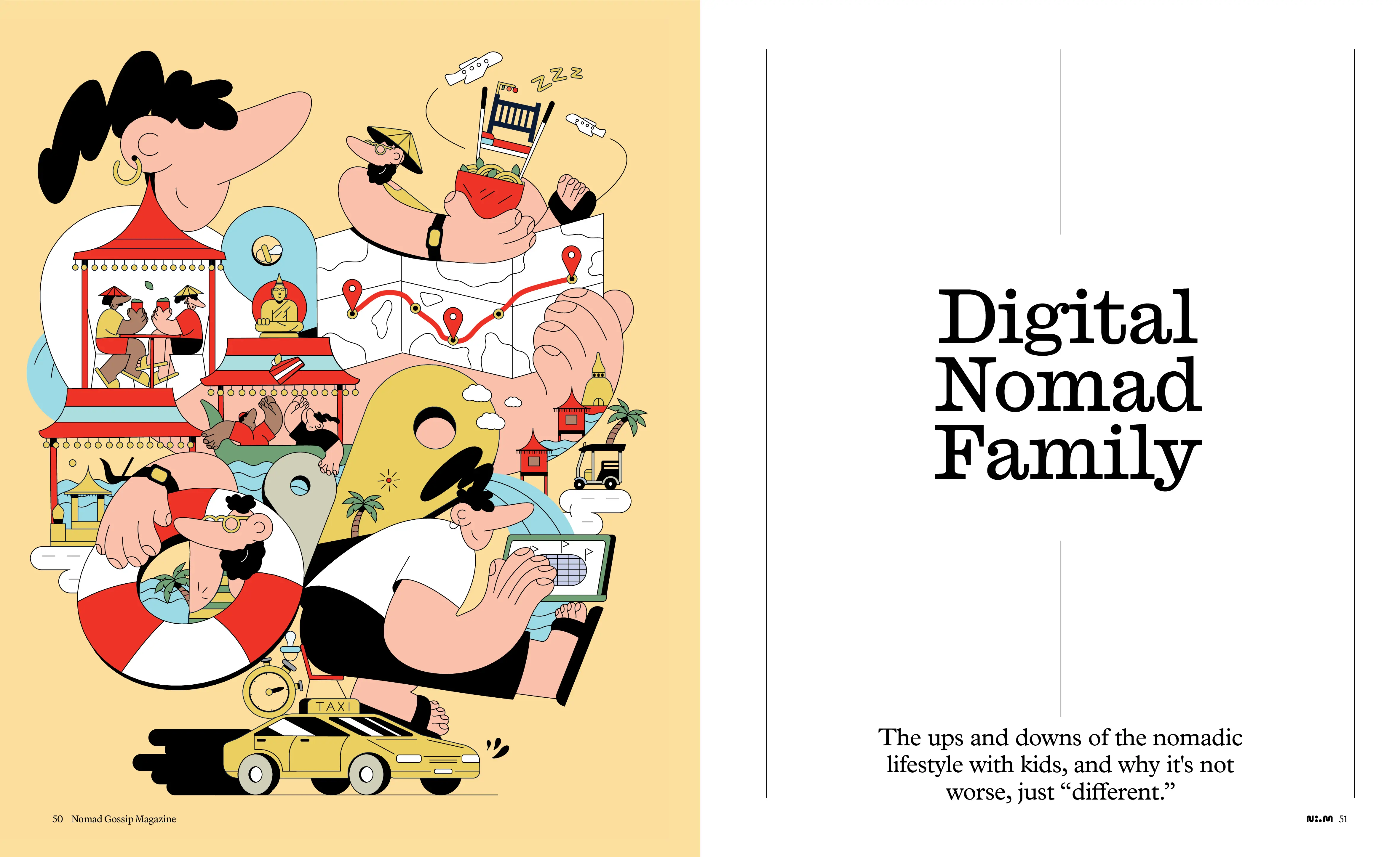 Digital Nomad Family Chronicles — double page