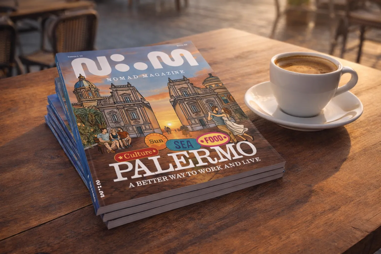 Nomad Magazine Edition Four on a coffee table