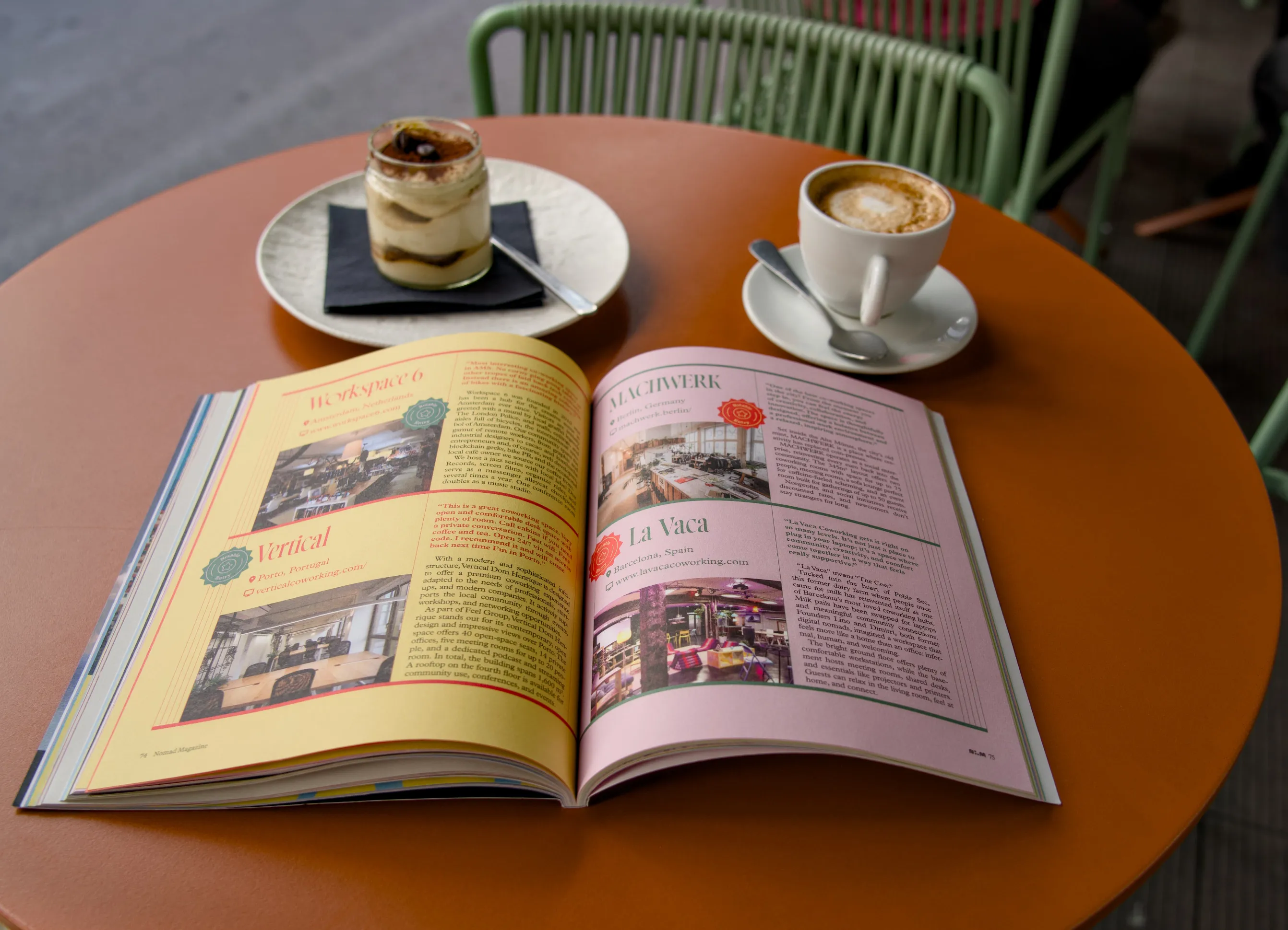 Coworking contest spread in Nomad Magazine Edition Four