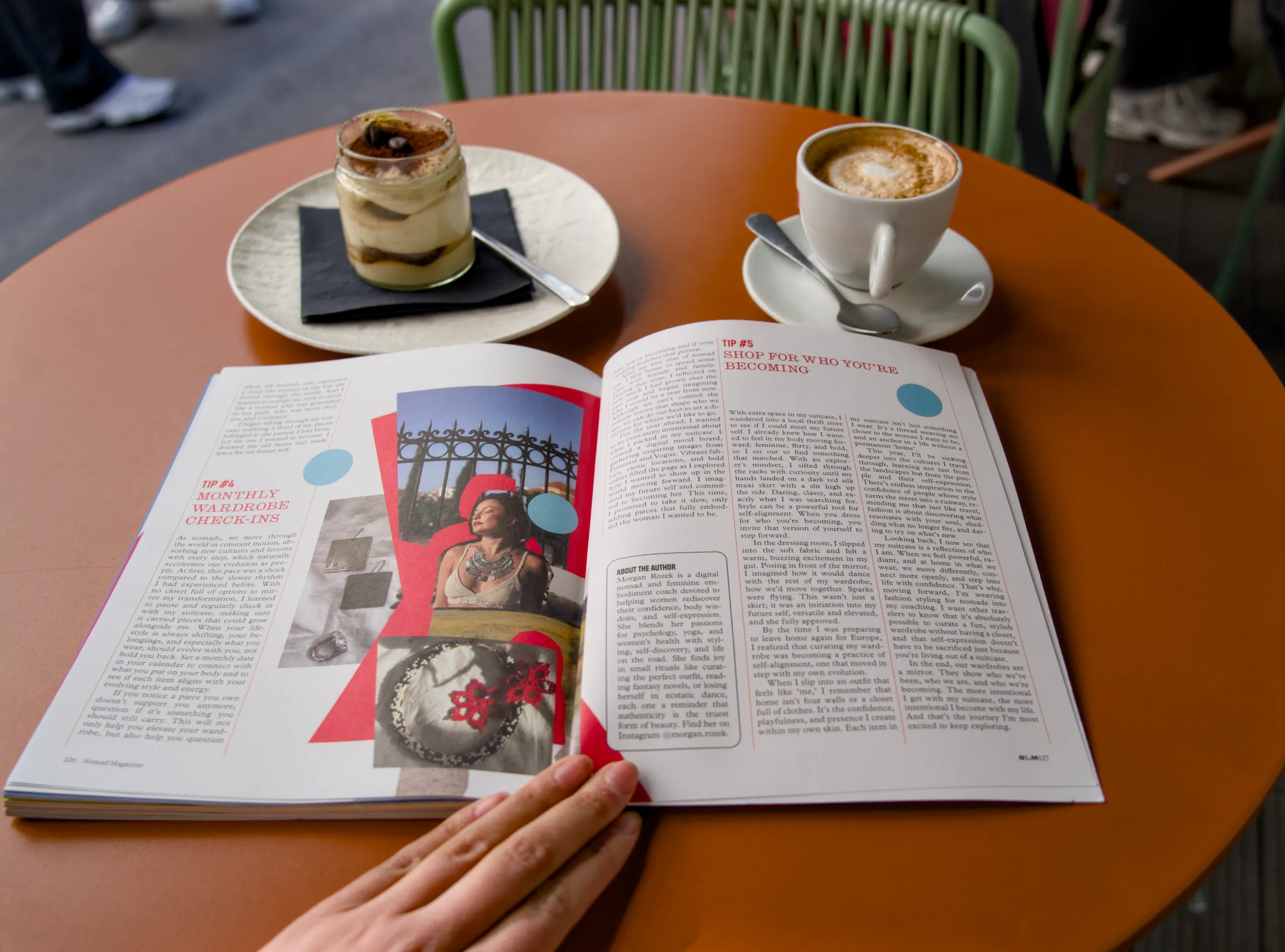 Travel fashion article spread