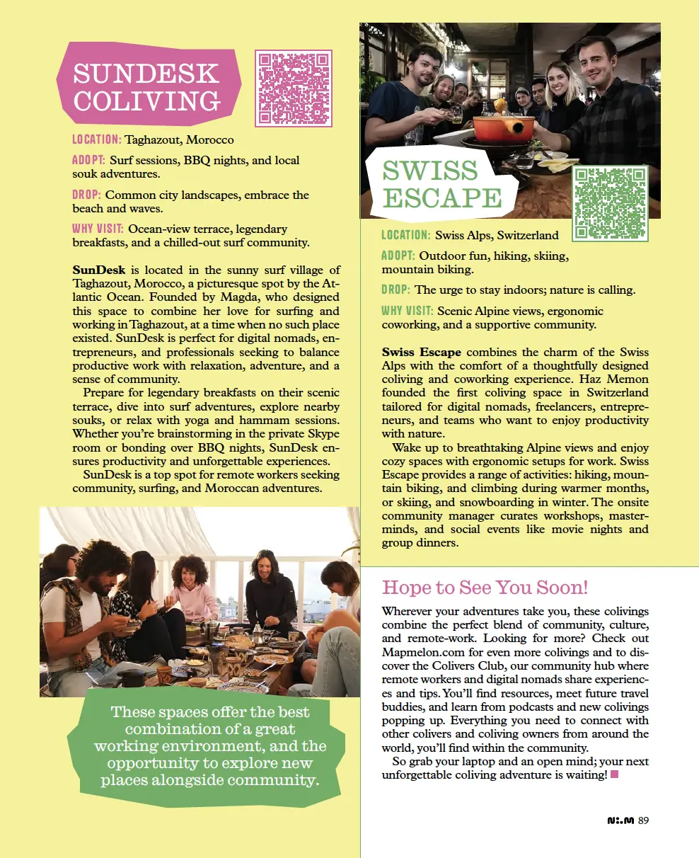 Example of small corner message placement