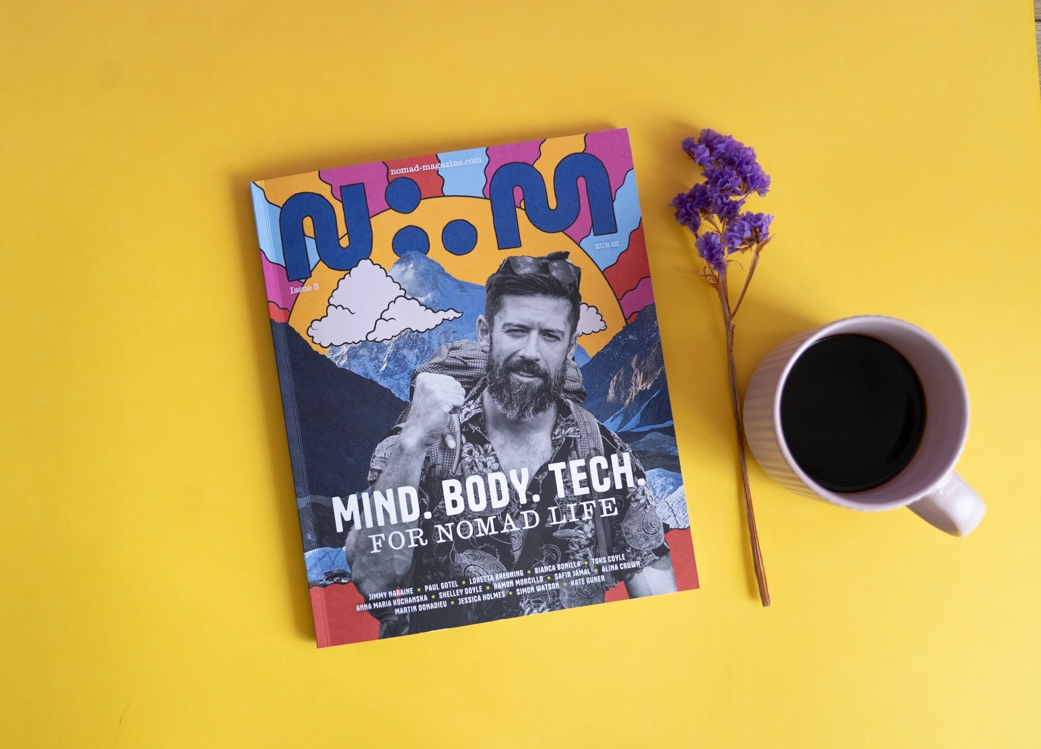 Nomad Magazine Third Edition on yellow background